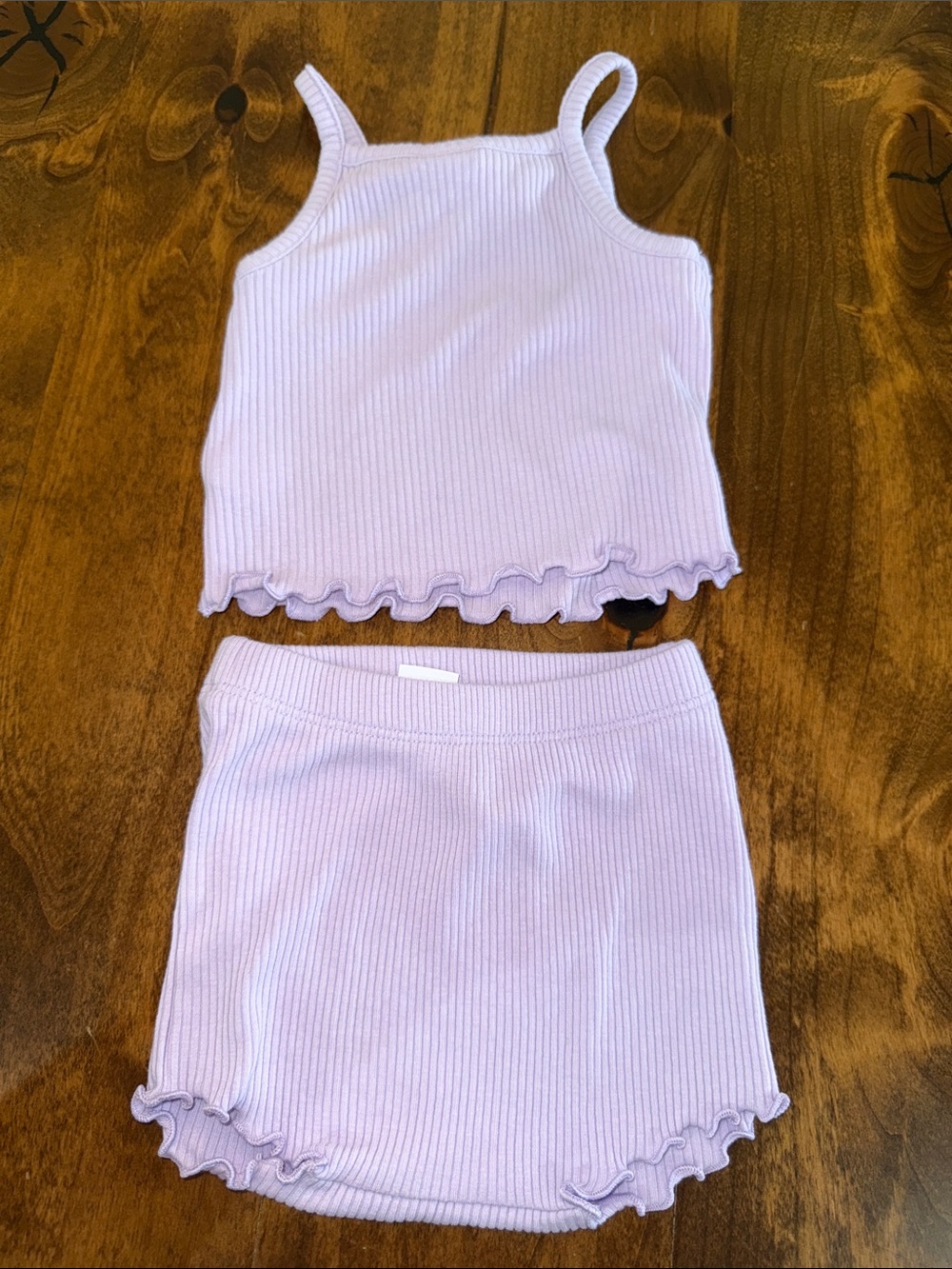Old Navy Lilac Ribbed Tank & Skirt Matching Set